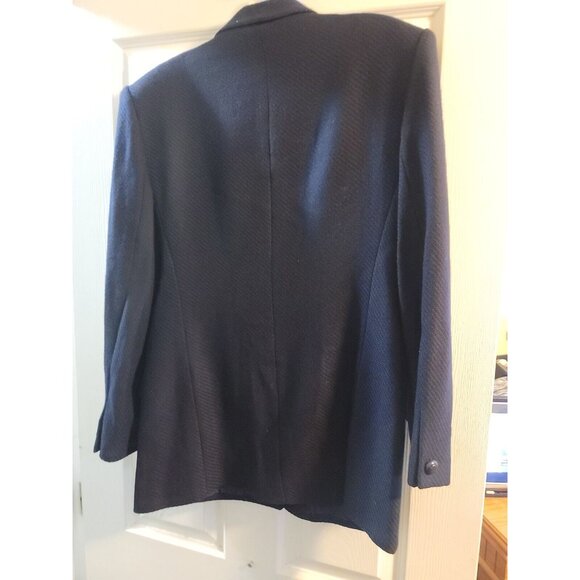 anne klein ii Vintage Wool Cashmere Jacket Coat Size 10. Nwt. Navy Blue. - Picture 12 of 14